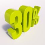Percentage Sign, 30 Percent Stock Photo