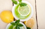 Mint Infusion Tea Tisane With Lemon Stock Photo