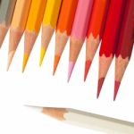 Color Pencil And White Pencil Stock Photo
