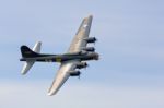 Memphis Belle Boeing B 17 Bomber Flying Over Shoreham Airfield Stock Photo