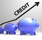 Credit Arrow Means Lending Debt And Repayments Stock Photo