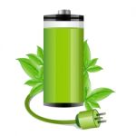Green Battery Stock Photo