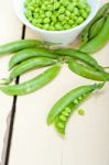 Hearthy Fresh Green Peas Stock Photo