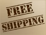 Free Shipping Shows With Our Compliments And Courier Stock Photo