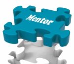 Mentor Puzzle Shows Knowledge Advice Mentoring And Mentors Stock Photo