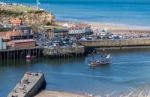 Whitby Harbour In North Yorkshire Stock Photo