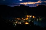 View Point Bay Koh Phi Phi Don On Sunset In Andaman Sea, Phi Phi Stock Photo