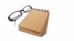 Notebook With Glasses Stock Photo
