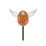 Easter Egg Fly Wing Lollipop Sweet Realistic Color Design  Stock Photo