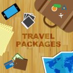 Travel Packages Represents Fully Inclusive Getaway Tours Stock Photo