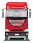 Front View Of Cargo Truck  Illustration Stock Photo