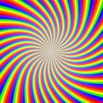 Rainbow Twist Illusion Abstract Background Stock Photo