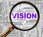 Vision Magnifier Means Aim Forecasting 3d Rendering Stock Photo