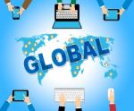 Global Business Represents Web Site And Biz Stock Photo