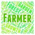 Farmer Word Showing Farmland Agrarian And Farmed Stock Photo