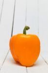 Fresh Yellow Bell Pepper Stock Photo