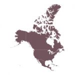 Detailed Map Of North America Continent Stock Photo