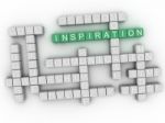 3d Inspiration Concept Word Cloud Stock Photo