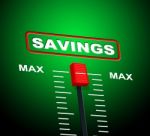 Savings Max Means Upper Limit And Extremity Stock Photo