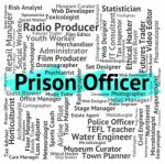 Prison Officer Indicates Correctional Facility And Career Stock Photo