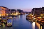 Grand Canal At Night Stock Photo