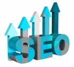 Seo Graph Represents Search Engine 3d Rendering Stock Photo