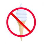 Do Not Eat Ice Cream Sign Stock Photo