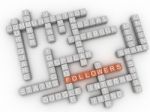 3d Image Followers  Issues Concept Word Cloud Background Stock Photo