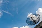 Parabolic Satellite Dish Stock Photo