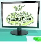 Kuwaiti Dinar Represents Currency Exchange And Currencies Stock Photo