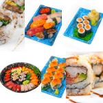 Japanese Sushi Collage Stock Photo