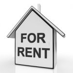 For Rent House Means Property Tenancy Or Lease Stock Photo