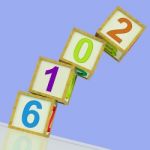 Two Thousand And Sixteen Blocks Show Year 2016 Stock Photo