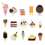 Ice Cream Set Stock Photo