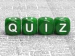 Quiz Dice Shows Questions Answers And Testing Stock Photo