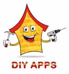 Diy Apps Shows Do It Yourself And Application Stock Photo