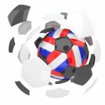 Netherlands Soccer Ball Isolated White Background Stock Photo