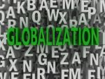 3d Globalization Word Cloud Concept Stock Photo