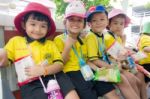 Kindergarten Students Visit The Zoo, In The Jul 15, 2016. Bangkok Thailand Stock Photo