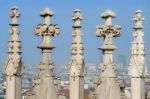 Milan, Italy/europe - Fbruary 23 : Detail Of The Skyline Of The Stock Photo