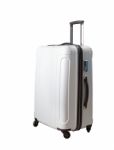 Traveling Suitcase ,luggage Isolated White Background Stock Photo