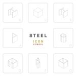 Section Steel Icon Symbol Isometric Stock Photo
