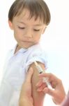 Boy Receiving Vaccination Stock Photo