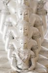 Beautiful White Buddha Statue Stock Photo
