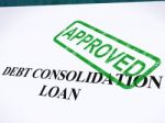 Debt Consolidation Loan Approved Stock Photo