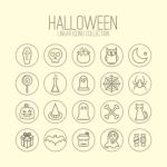 Halloween Linear Icons Stock Photo