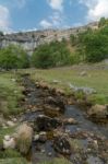 View Of The Countryside Around Malham Cove In The Yorkshire Dale Stock Photo