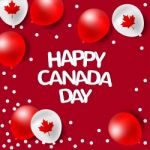 Party Balloons For National Day Of Canada Stock Photo