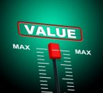 Value Max Represents Upper Limit And Cost Stock Photo
