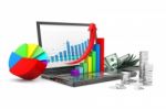 Financial Growth Chart And Graph Stock Photo